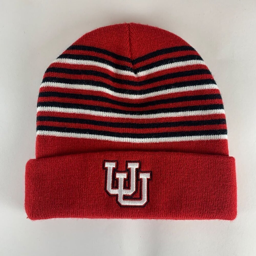 Utah Utes NCAA Red Black White Captivating Knit Beanie Cap